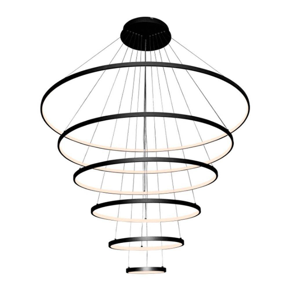 Lustre Pendente Sindora Qd05448 Preto Led Bivolt