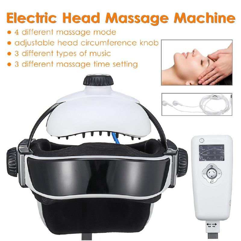 Máquina de Massagem Elétrica para Cabeça com Música Relaxante