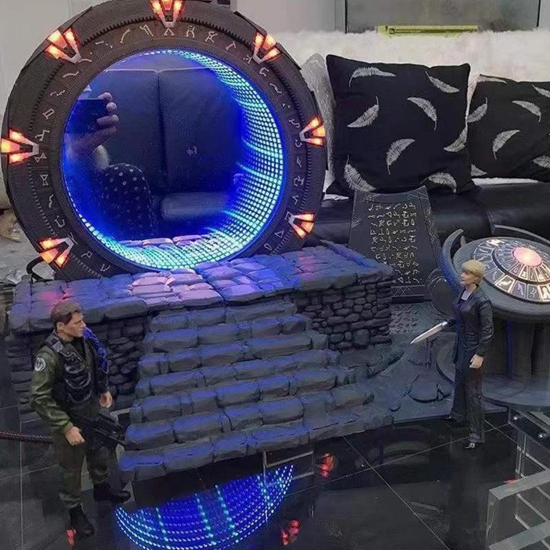 Suporte de Livro com Luz Espelho Portal Estelar Fantástico Cosplay