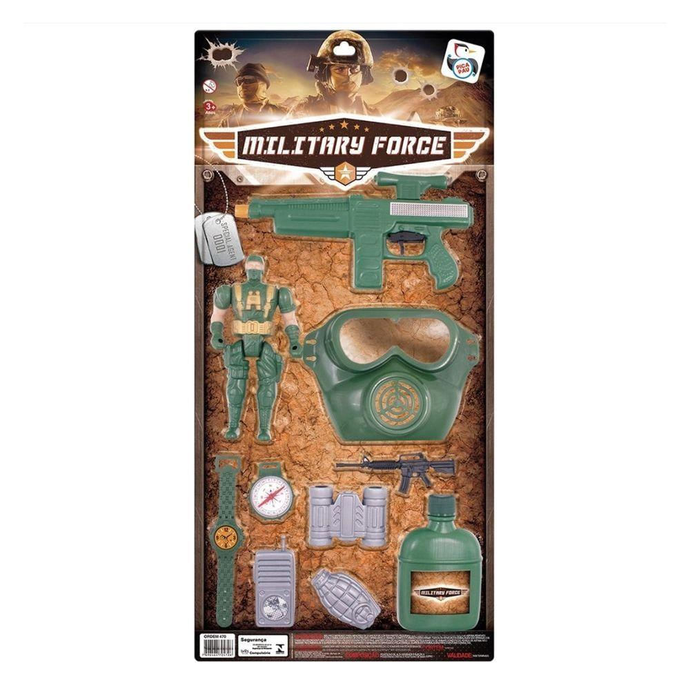 Kit Brinquedo Military Force Com 10 Peças