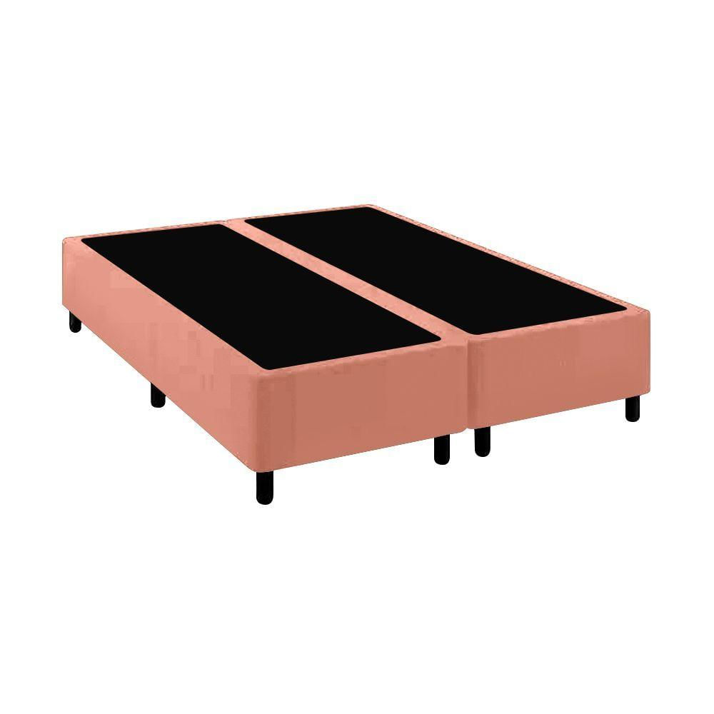 Base Cama Box Queen Comum Rosa