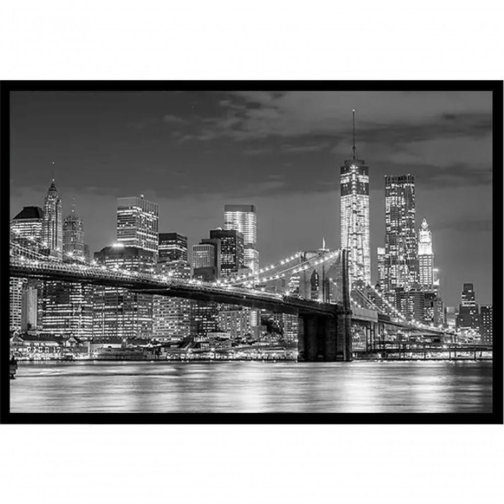 Quadro Decorativo Paisagem New York Moldura 100x70cm