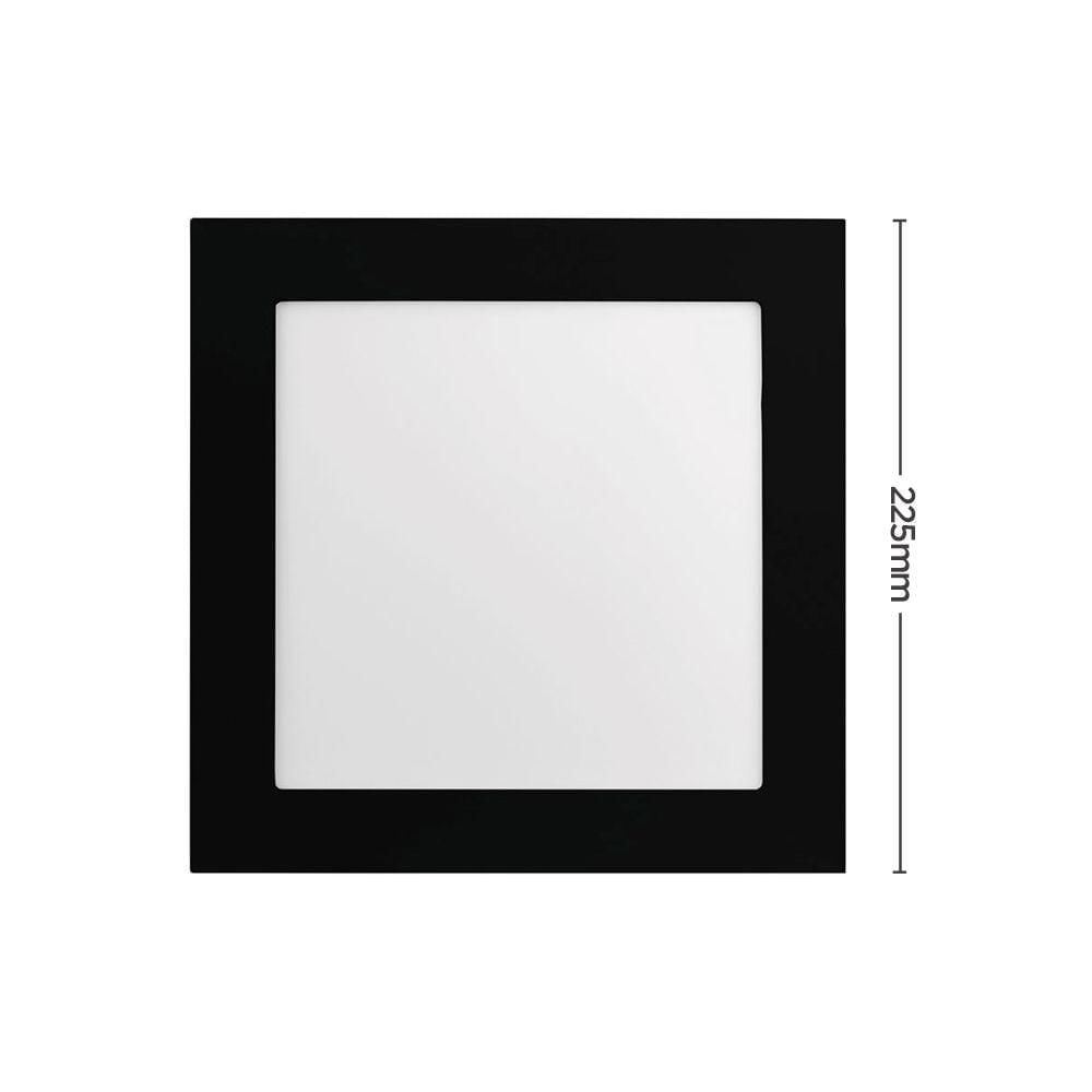 Painel De Led Save Energy Quadrado De Sobrepor 20w Bivolt Jet Black 6500k