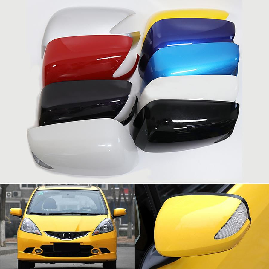 Capa do Espelho Retrovisor Lateral para Honda Fit 2008-2013 com Lâmpada 1 peça cetim prata R