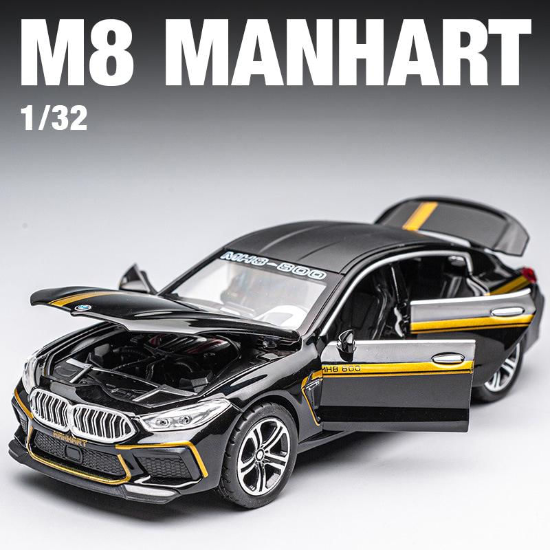 Modelo de Carro de Brinquedo M8 Manhart Escala 1/32 com Som e Luz