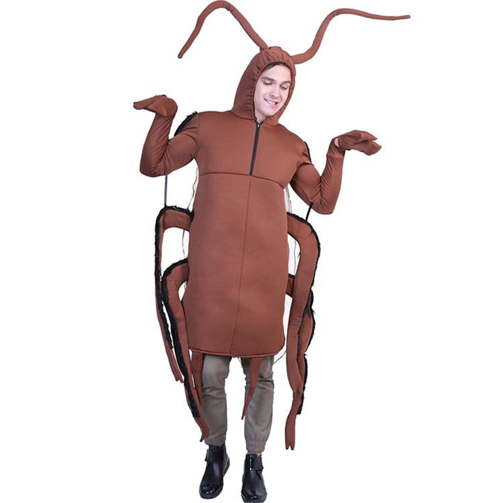 Fantasia de Cockroach para Adultos e Crianças para Carnaval e Halloween Adulto / marrom