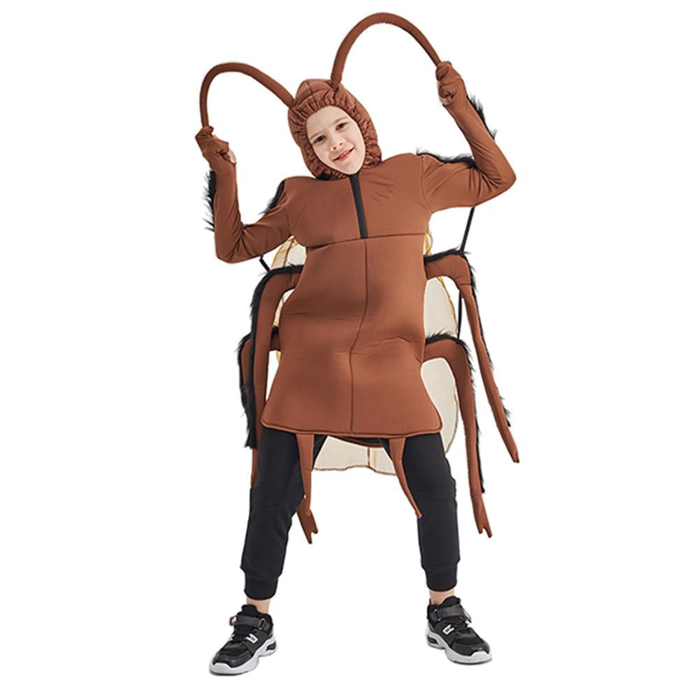 Fantasia de Cockroach para Adultos e Crianças para Carnaval e Halloween Adulto / marrom