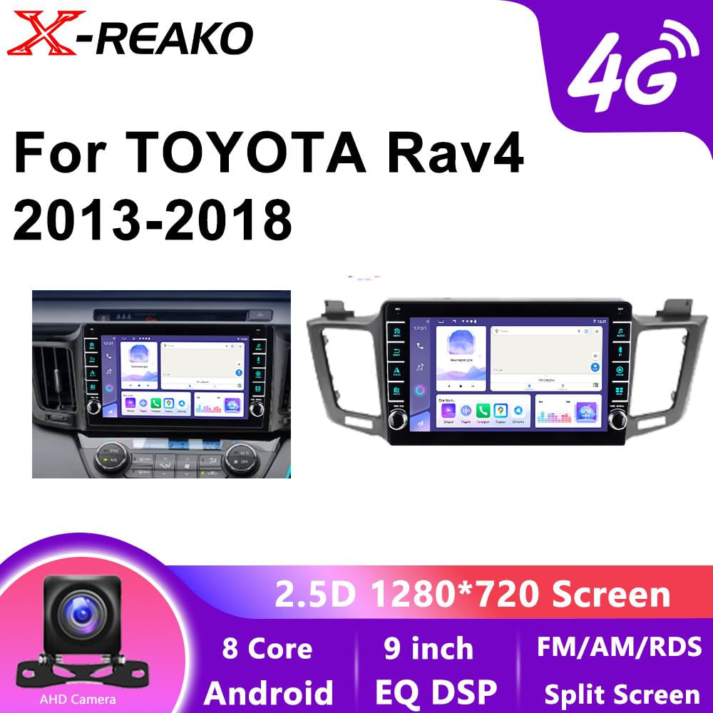 Rádio Multimídia Android 12 8 núcleos para Toyota RAV4 2013-2018 8 núcleos 6GB+128GB