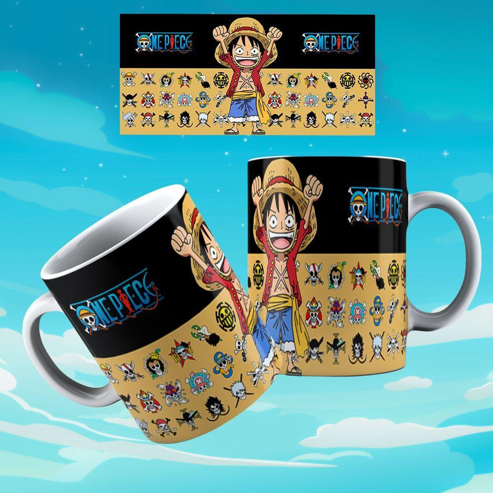 Caneca De Porcelana 325ml Animes Decorada One Piece 2