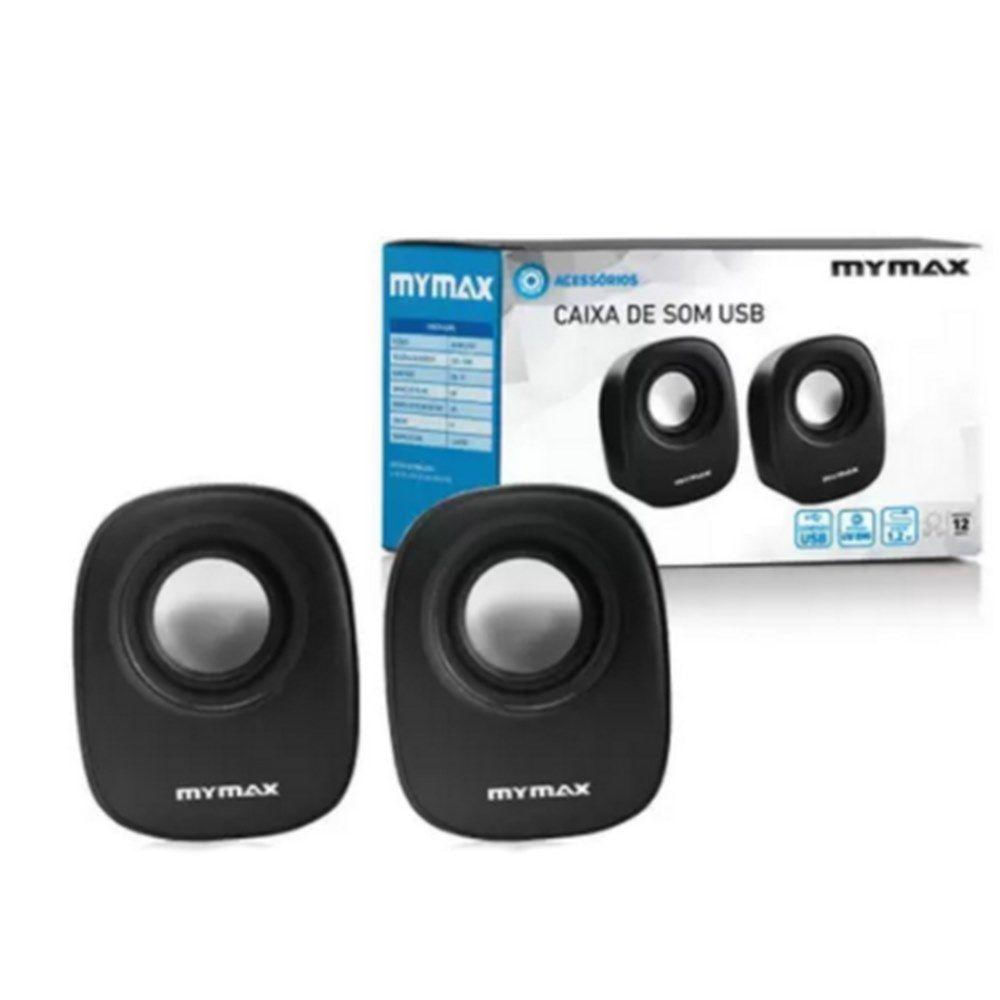 Caixa De Som Mini Mymax 2.0 Canais 6w Rms