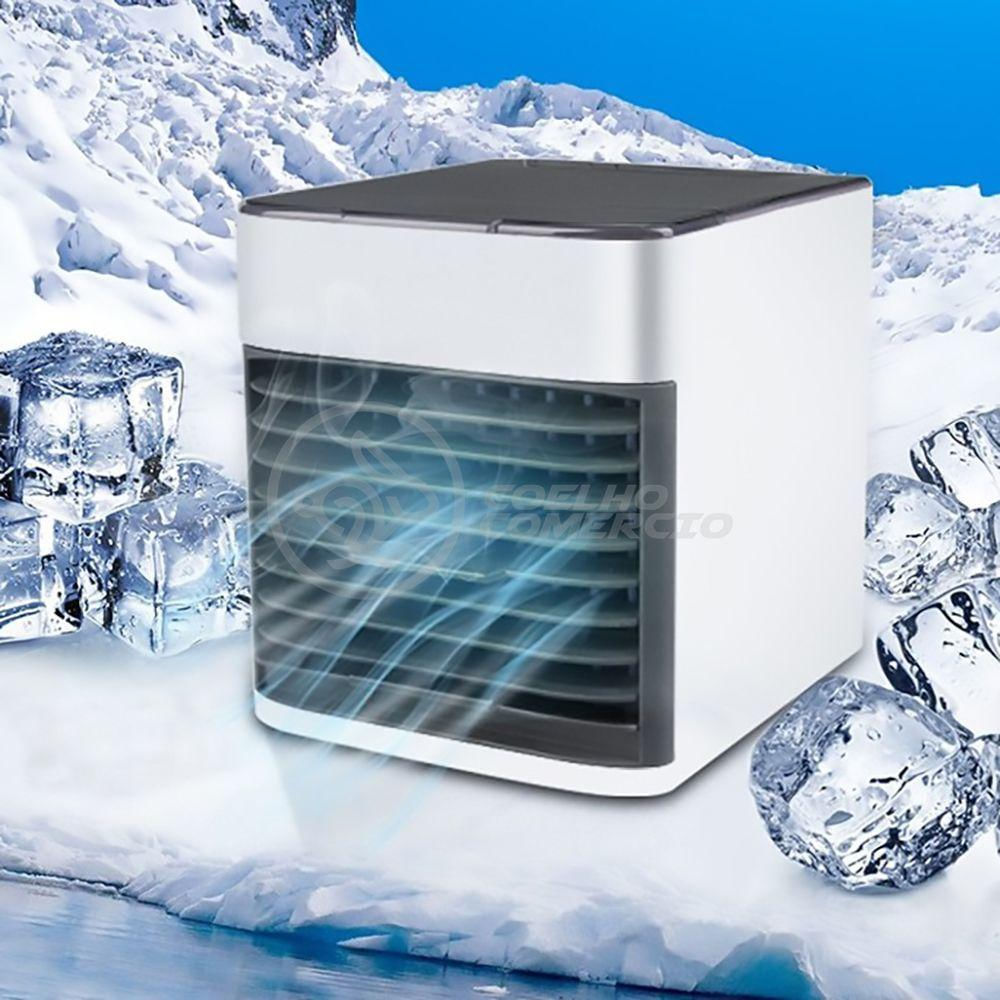 Ar Condicionado Portátil Arctic Air Cooler Umidificador Climatizador Luz Led 7 Cores Rgb