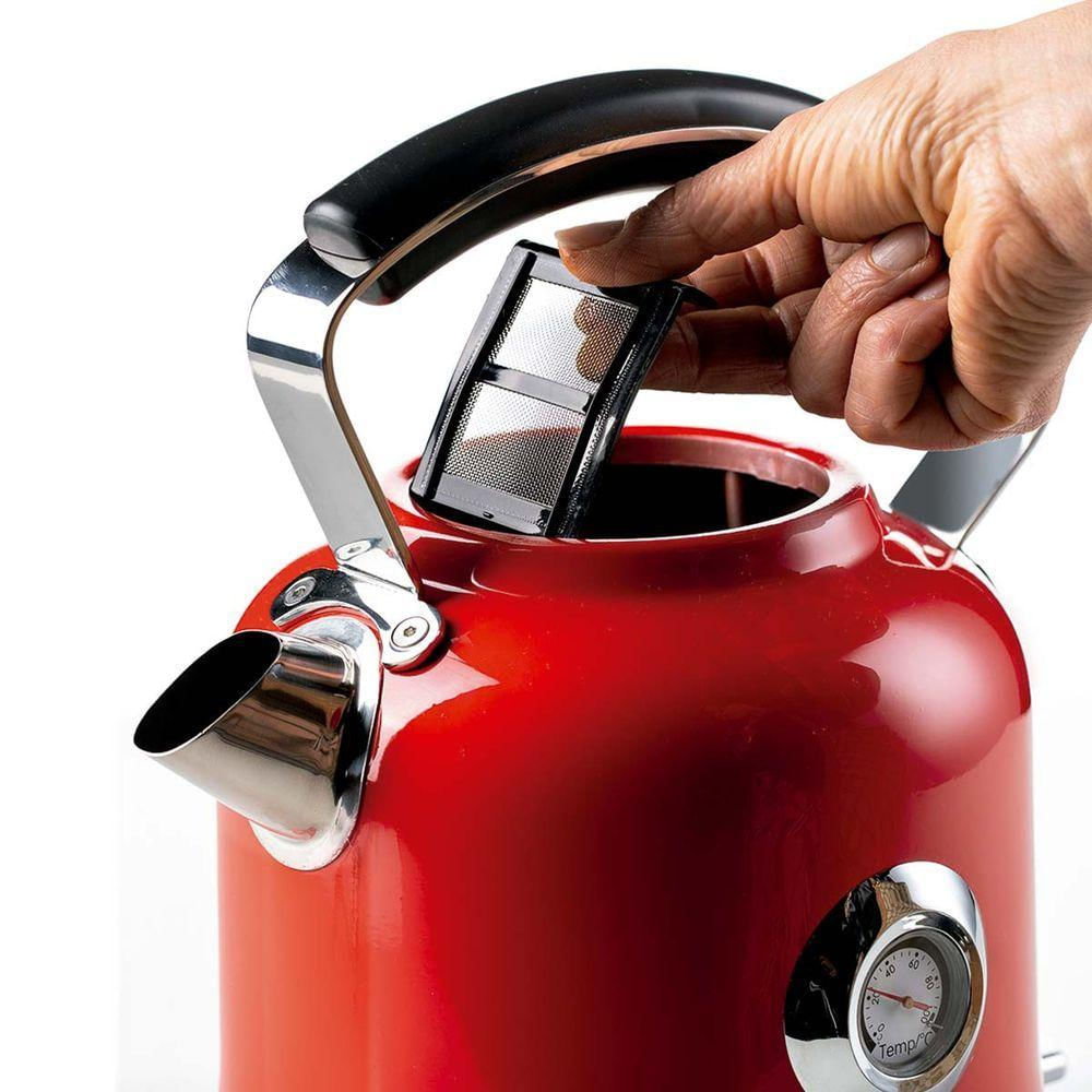 Chaleira Elétrica Moderna 1,7 Litros Ariete Vermelho 220V