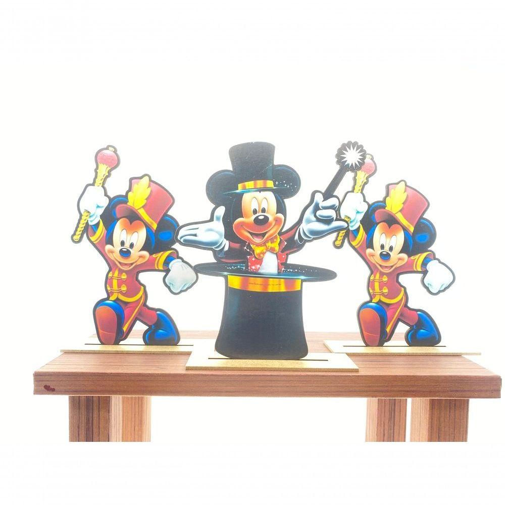 Kit Display De Mesa 6 Peças Para Festa Mickey Circo Mdf