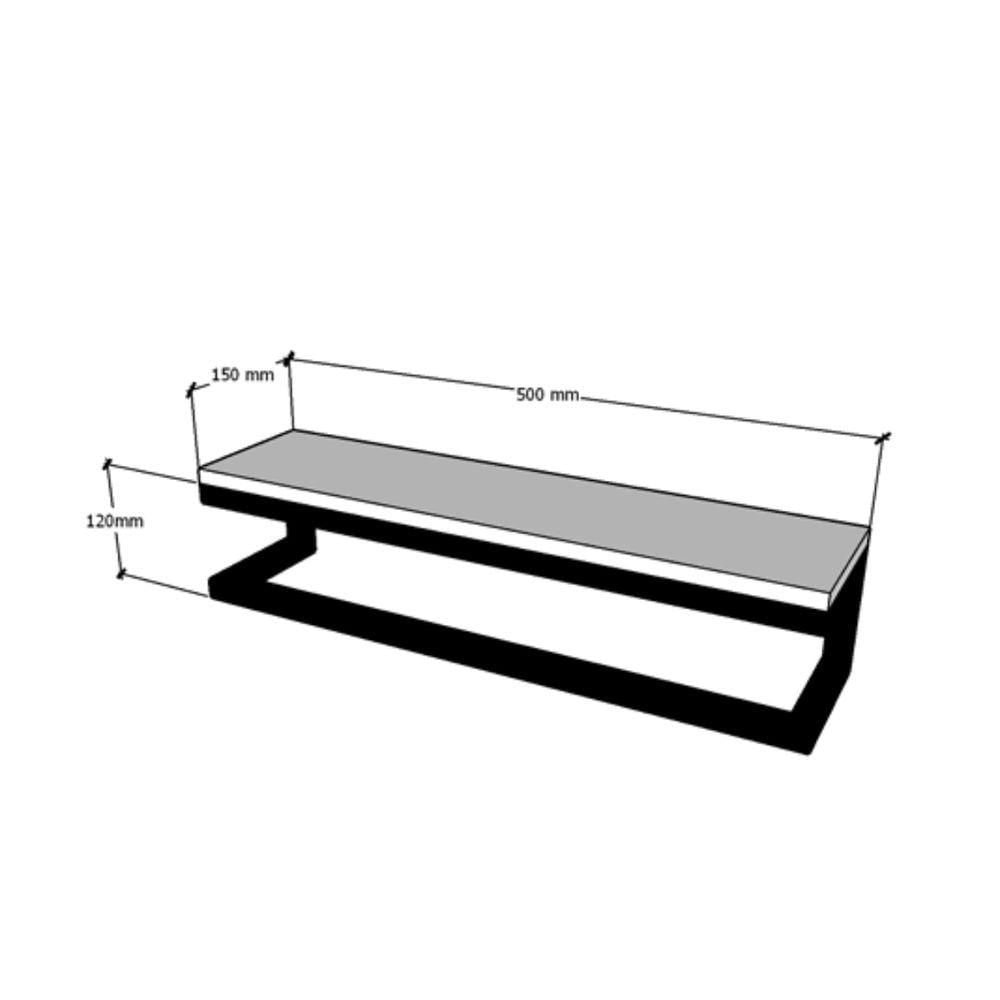 Toalheiro Para Banheiro Mdf Branco 50cm