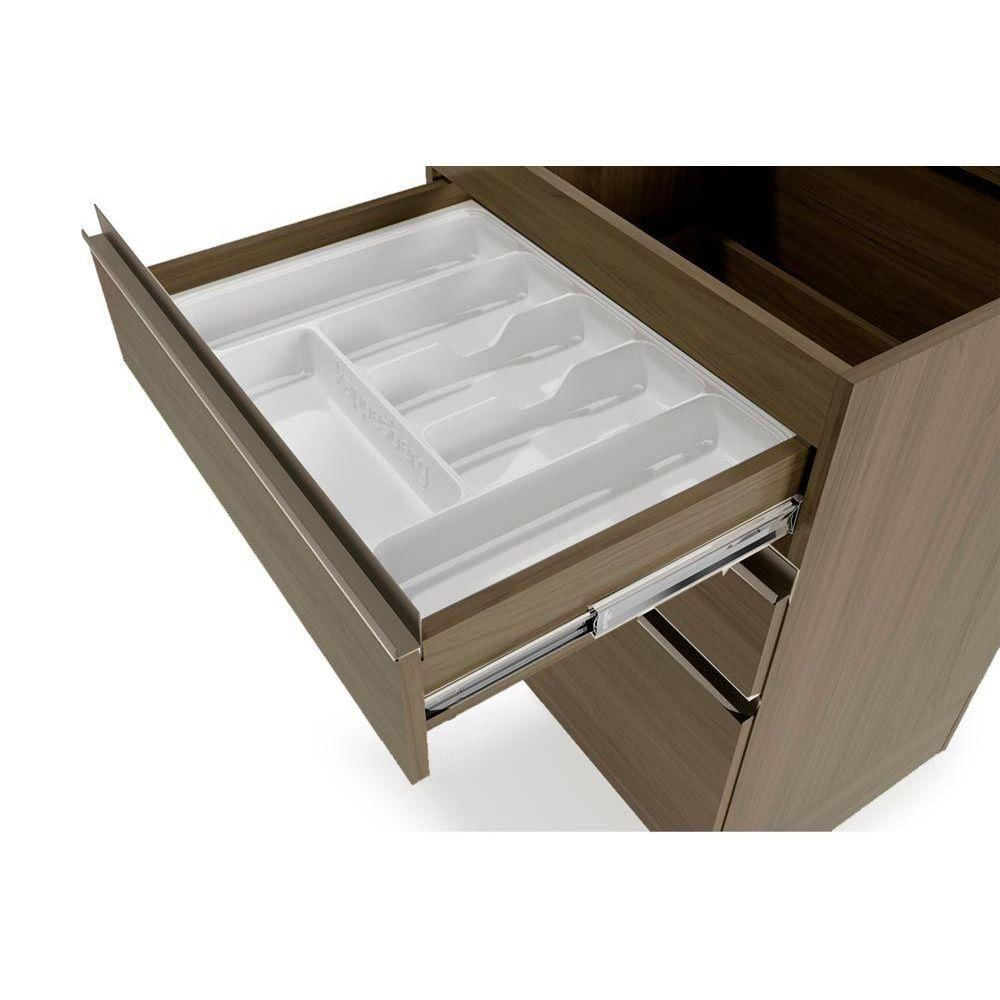 Gabinete De Cozinha Modulado Balcão Maxxi G743 Com 3 Gavetas Sem Tampo 60cm Canela - Kappesberg