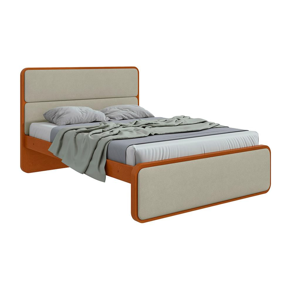 Cama Casal Loop Bouclé Sálvia e Frassino