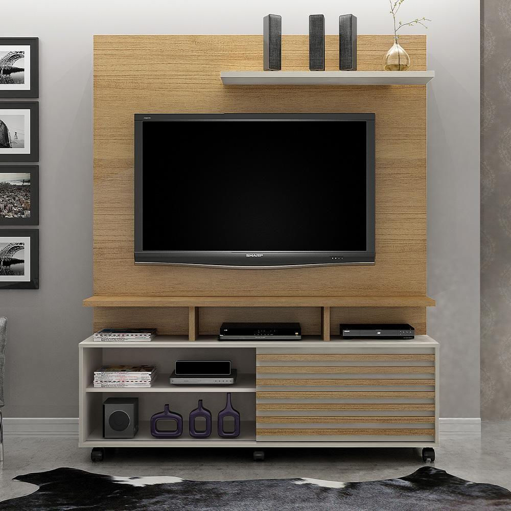 Estante Home P/Tv 60" Valdemóveis Cinamomo/Off White