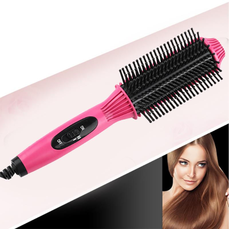 Escova de Cabelo Secadora e Alisadora Elétrica Profissional