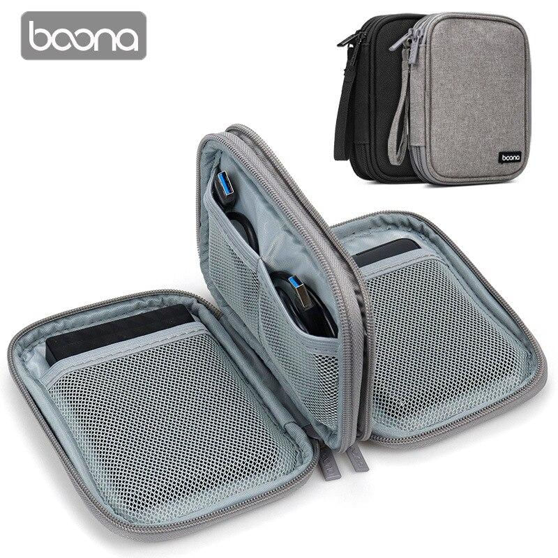 Bolsa para HD Externo BOONA Oxford para Disco Rígido de 2.5 polegadas cinza