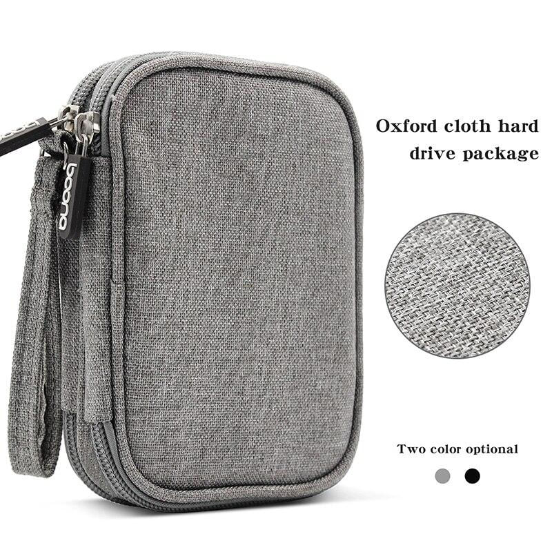 Bolsa para HD Externo BOONA Oxford para Disco Rígido de 2.5 polegadas cinza