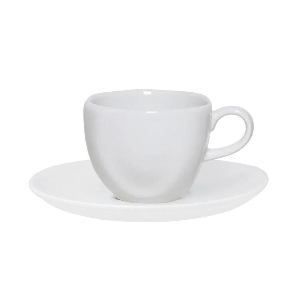 Xícara Para Chá Com Pires Em Porcelana Ryo White 220ml Oxford