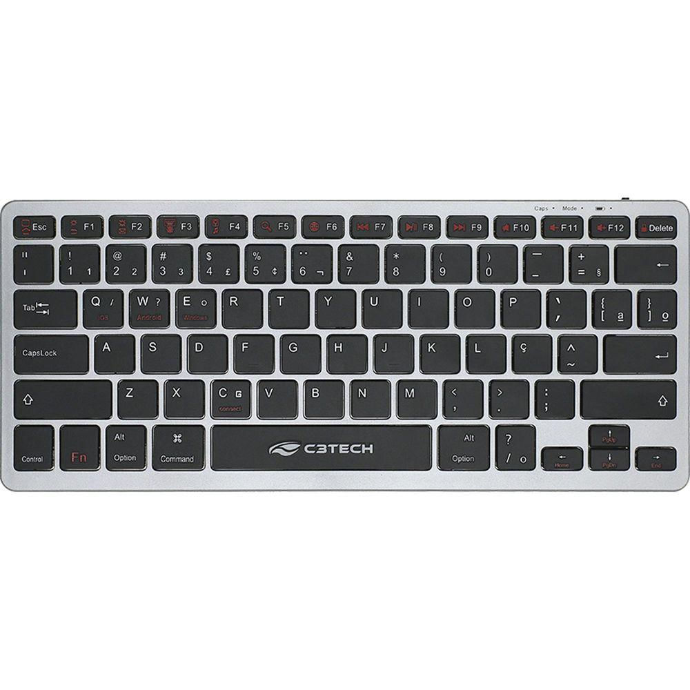 Teclado C3tech K-bt50bk Bluetooth Recarregável