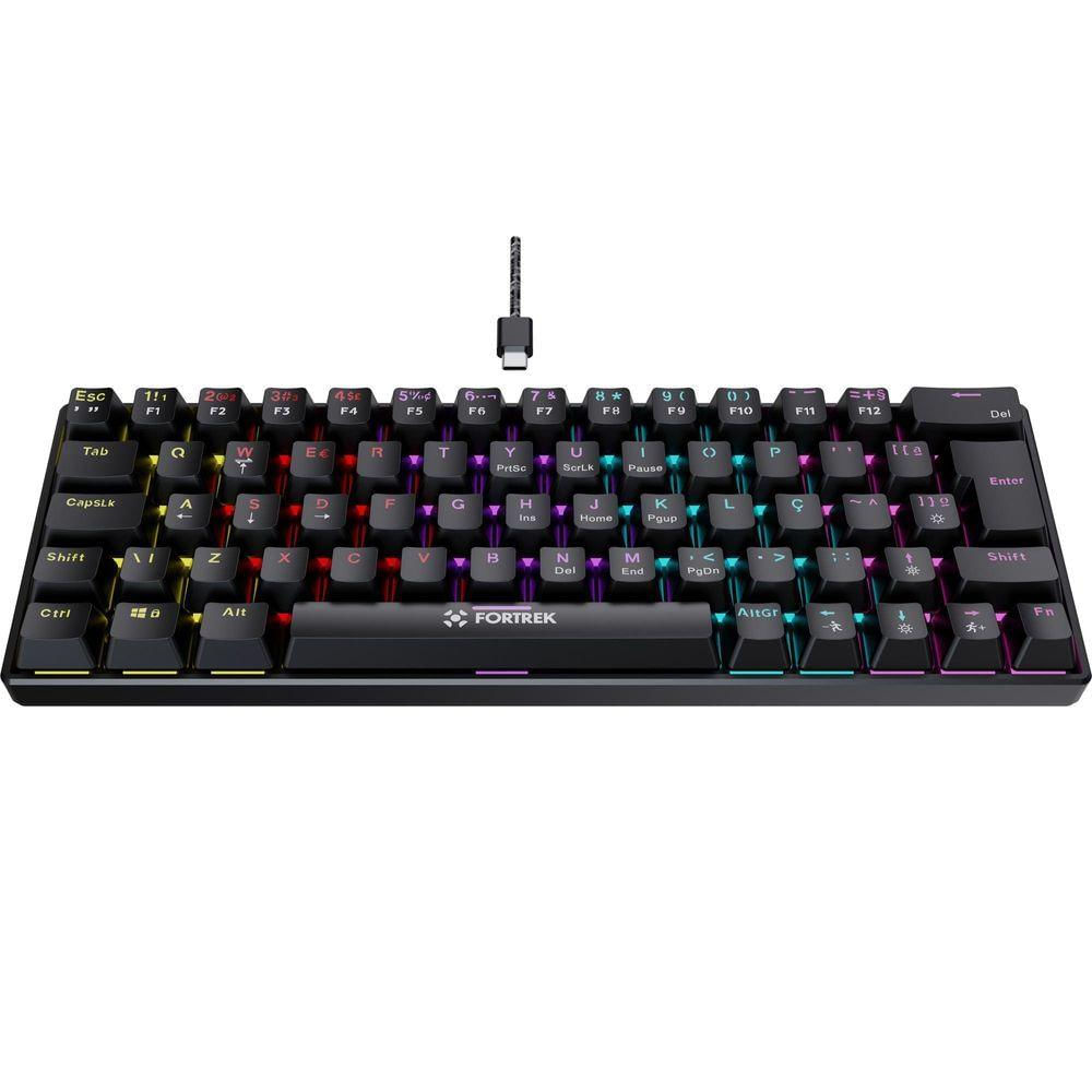 Teclado Gamer Mecânico Fortrek Gravity 65 Compact Preto