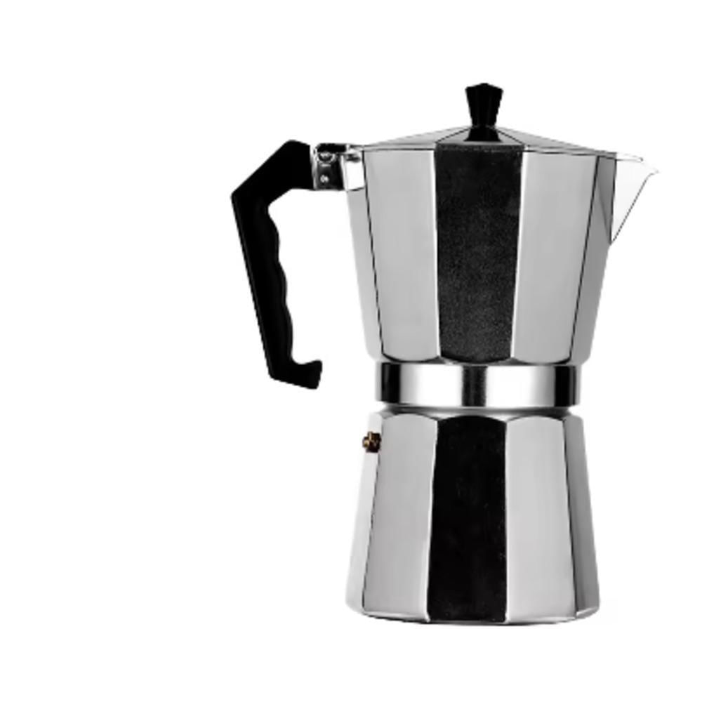 Cafeteira Italiana 6 Xicaras Expresso Grande Moka Luxo Prata Aluminio Manual