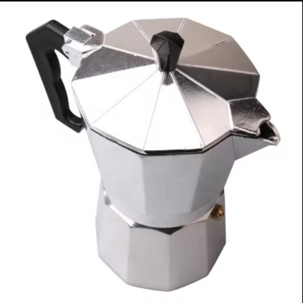 Cafeteira Italiana 6 Xicaras Expresso Grande Moka Luxo Prata Aluminio Manual