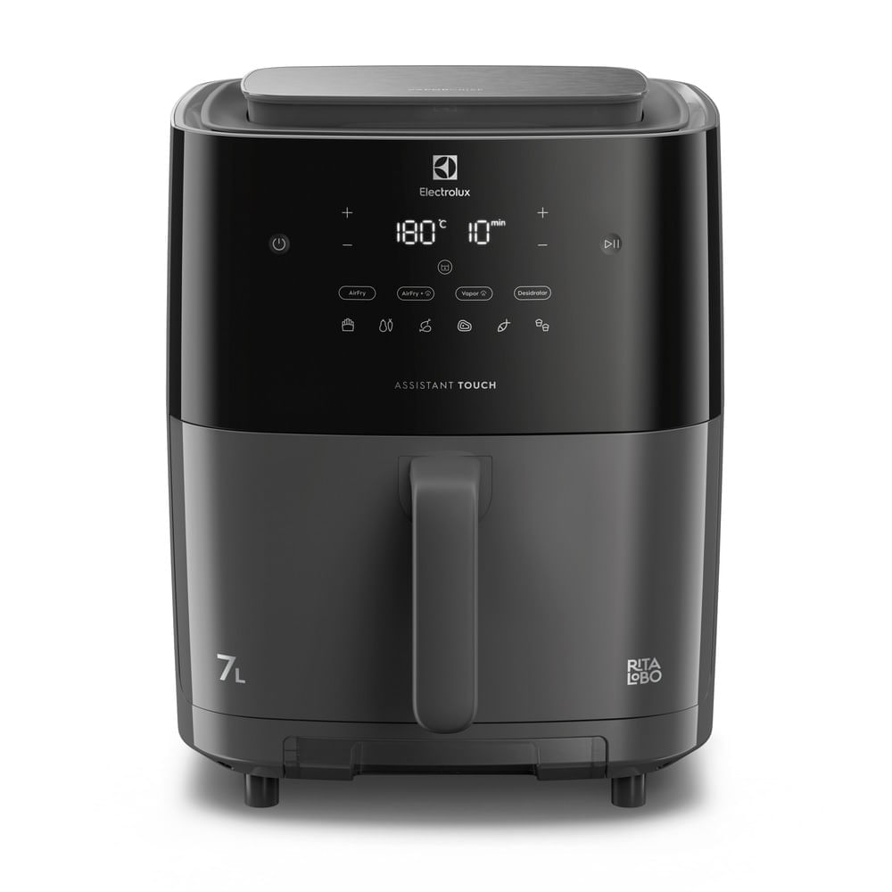 Air Fryer Electrolux por Rita Lobo 7L Digital Cinza Expert c/ Vapor e Autolimpeza 1700W (EAF180) 127V