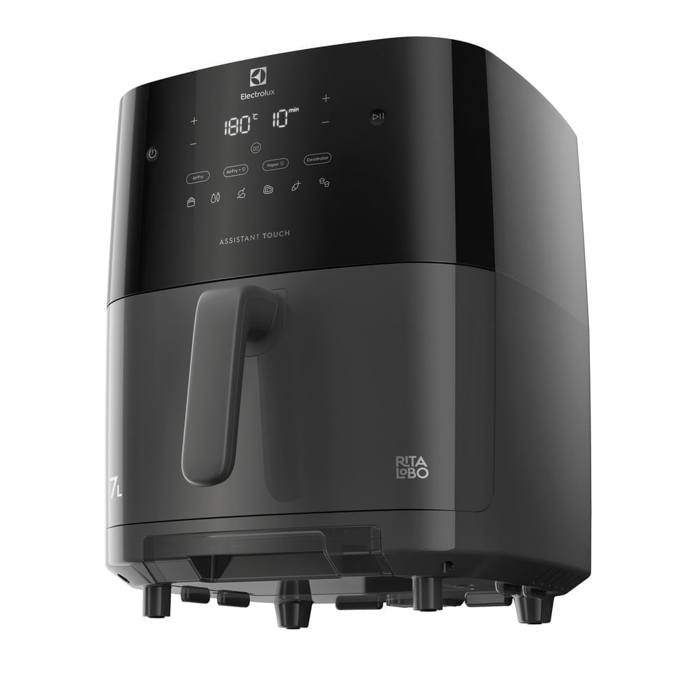 Air Fryer Electrolux por Rita Lobo 7L Digital Cinza Expert c/ Vapor e Autolimpeza 1700W (EAF180) 127V