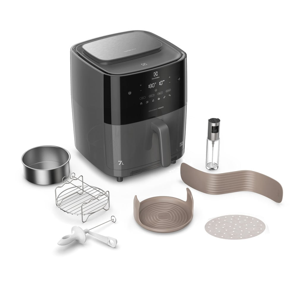 Air Fryer Electrolux por Rita Lobo 7L Digital Cinza Expert c/ Vapor e Autolimpeza 1700W (EAF180) 127V