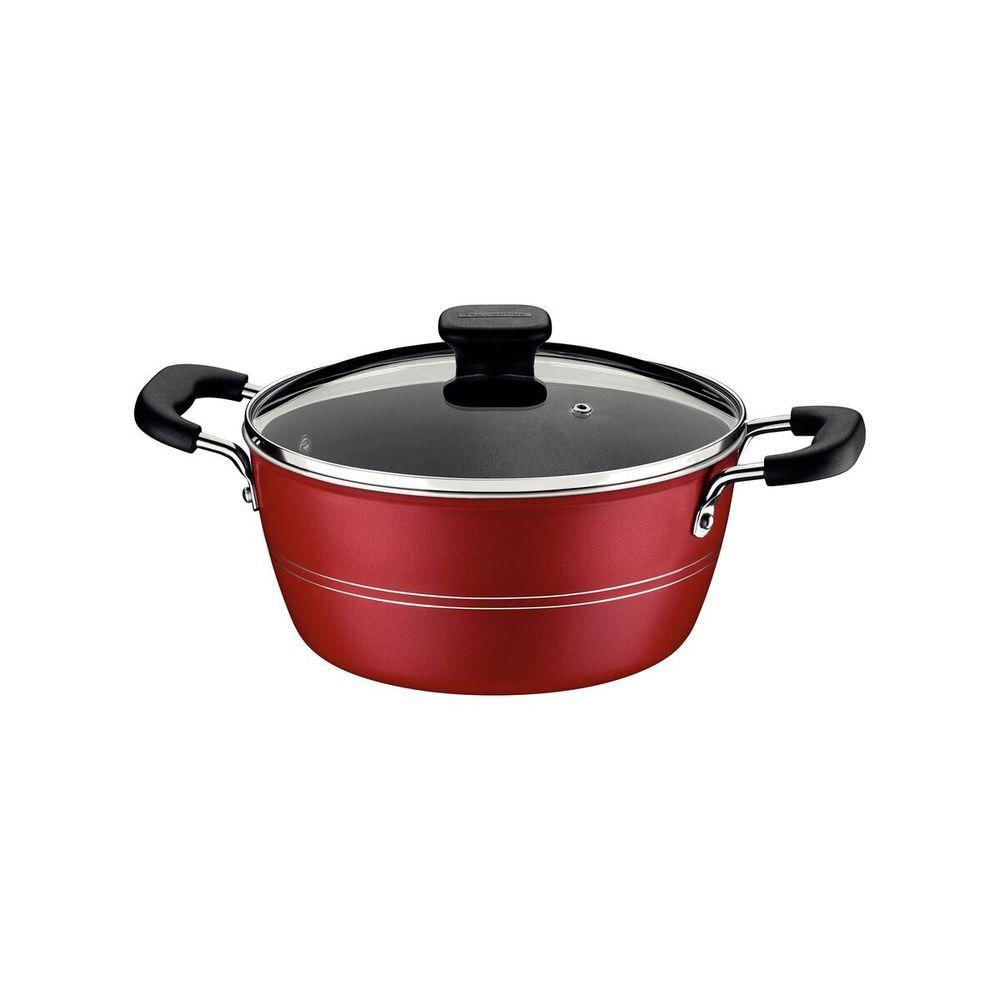 Caçarola Tramontina Sicília Antiaderente Vermelho 20 Cm 2,4 L