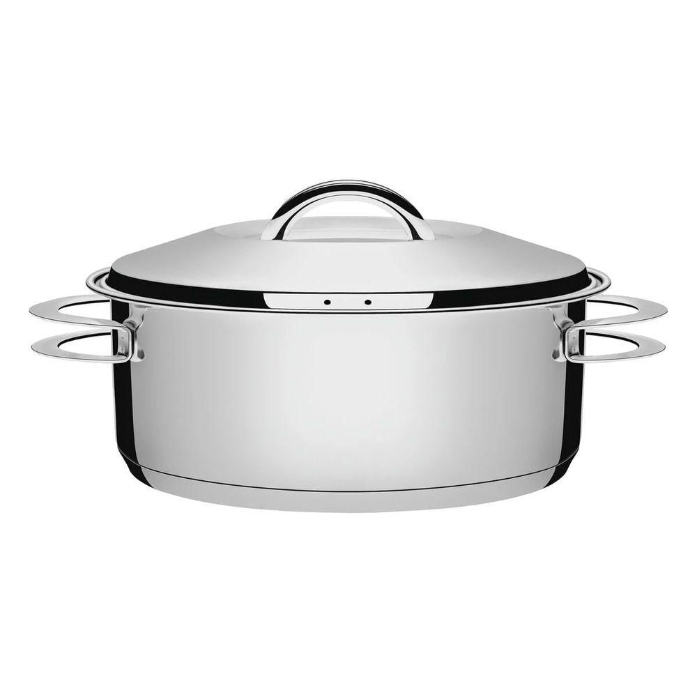 Caçarola Tramontina Solar Rasa Em Aço Inox 28 Cm 7,1 L