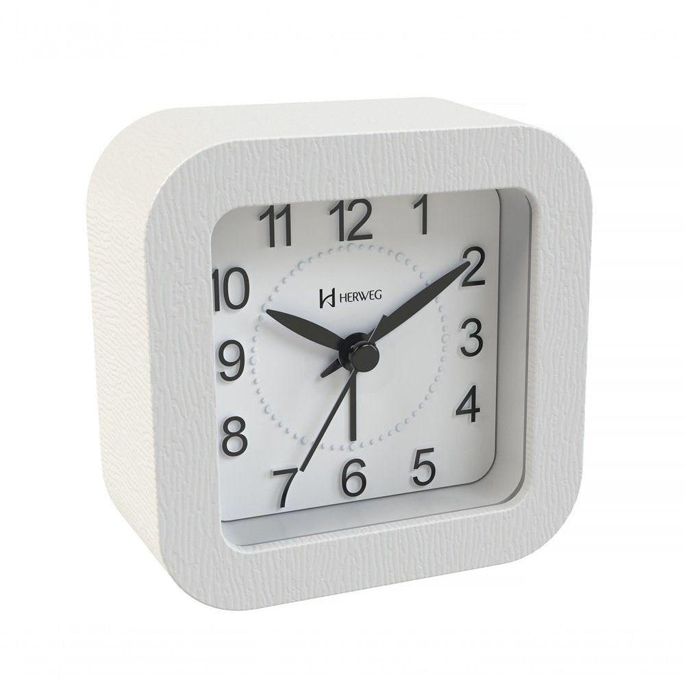 Relógio Despertador Herweg Quartz Branco 265021 Único