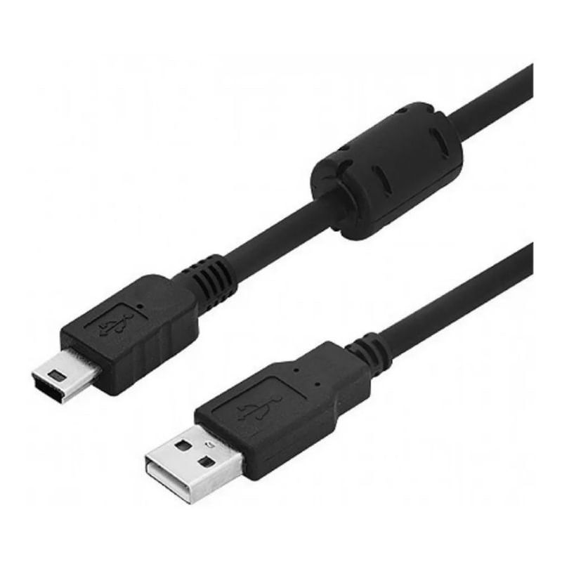 1x Unidade do Cabo USB 2.0 V3 Dados Carga Mini USB 5 Pinos com 1 Metro de Cabo