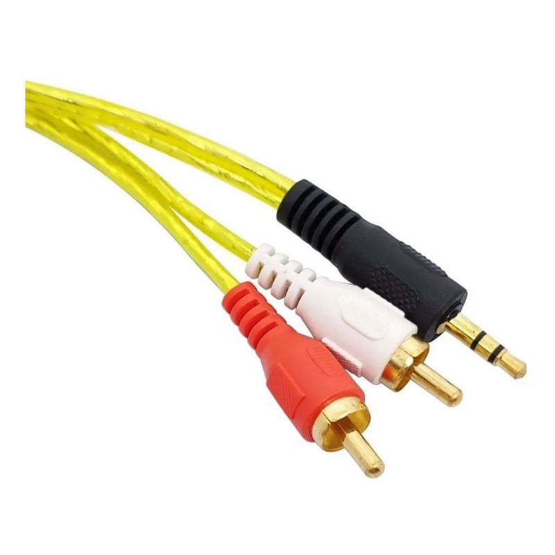 Cabo Auxiliar P2 Estereo X 2rca Blindado Profissional 1.80 M