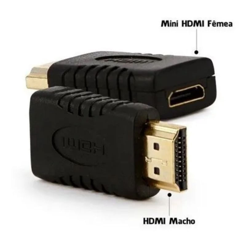 Adaptador Mini Hdmi Fêmea Para Hdmi Macho