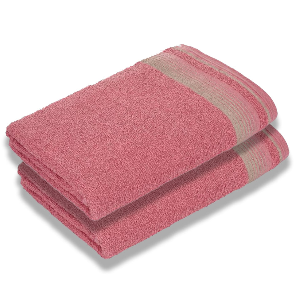 Jogo com 2 Toalhas de Banho Luxury Soft Beka 360 g/m² Luxo Rosê