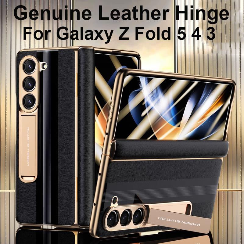 Capas de Couro Genuine para Samsung Galaxy Z Fold 6 com Proteção Completa
