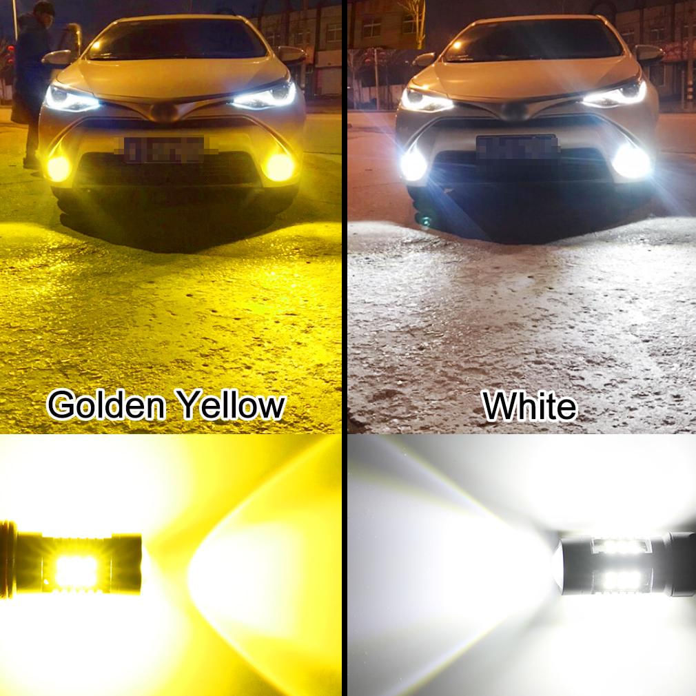 Lâmpadas LED para Carro H11 H8 HB4 HB3 9006 9005 P13W Amarelo Branco 1200Lm 12V H11 (1PC) / branco