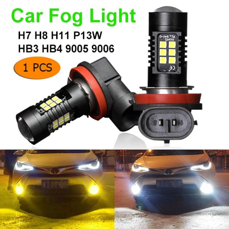 Lâmpadas LED para Carro H11 H8 HB4 HB3 9006 9005 P13W Amarelo Branco 1200Lm 12V