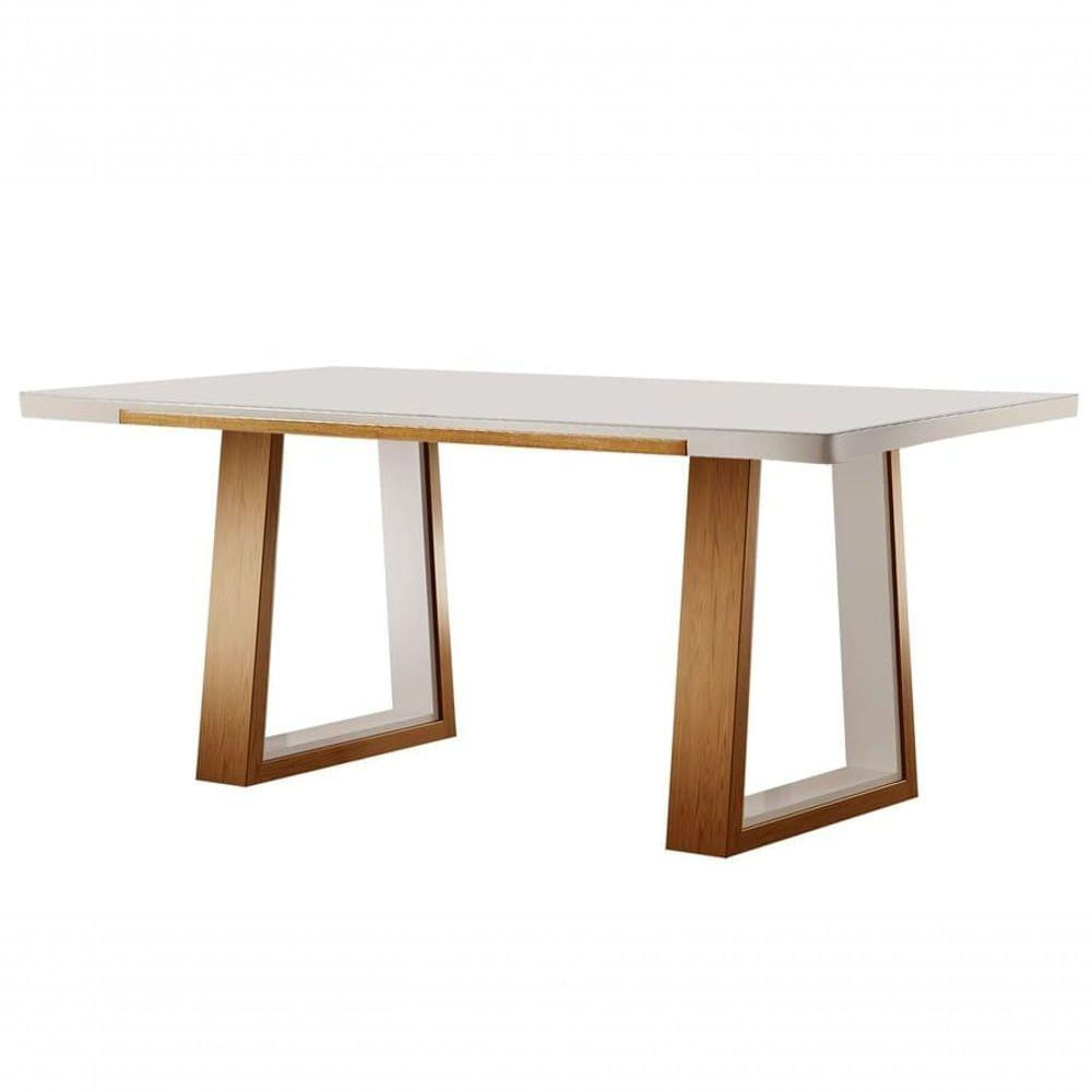 Mesa De Jantar Com Vidro Real-1,80x1,0m Requinte Salas