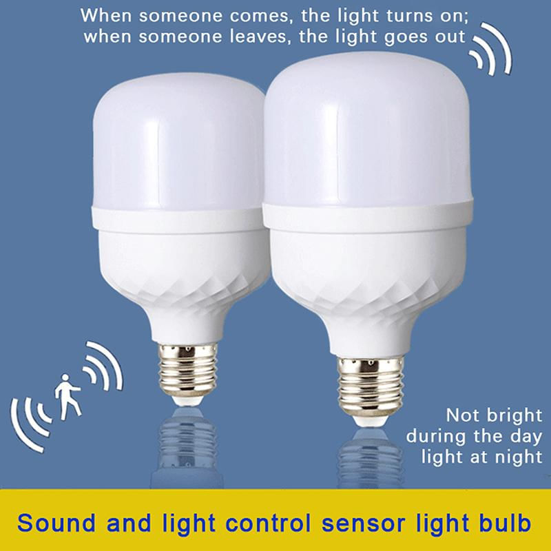 Lâmpada LED Sensor Automática com Controle de Voz 220V