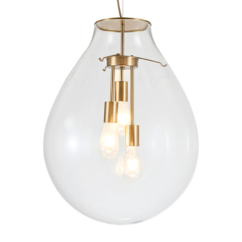 Lustre Pendente Sindora DCD04132 GG Bronze / Transparente E27 Bivolt