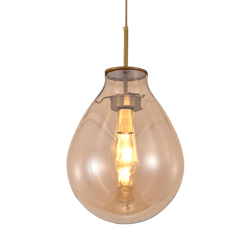 Lustre Pendente Sindora DCD04006 P Bronze / Conhaque E27 Bivolt