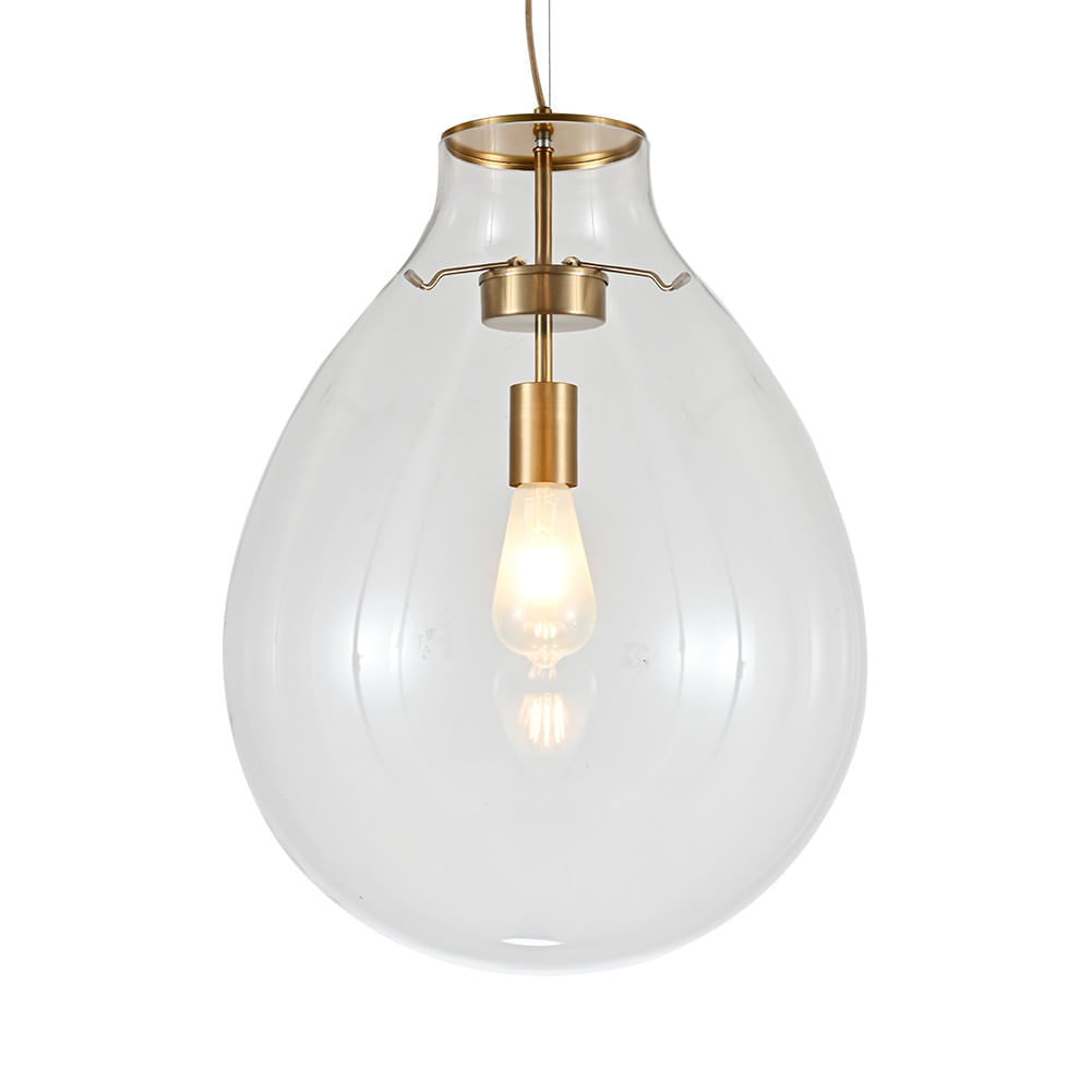 Lustre Pendente Sindora DCD04131 G Bronze / Transparente E27 Bivolt