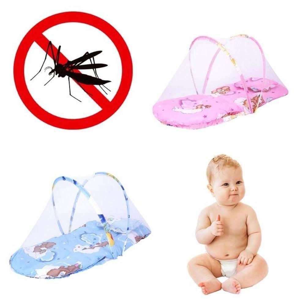 Colchonete Berço Mosquiteiro Infantil Cor De Rosa