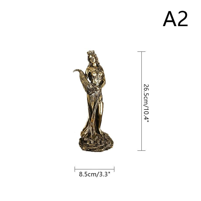 Estátua da Deusa da Riqueza em Resina - Ornamento para Casa e Escritório A2