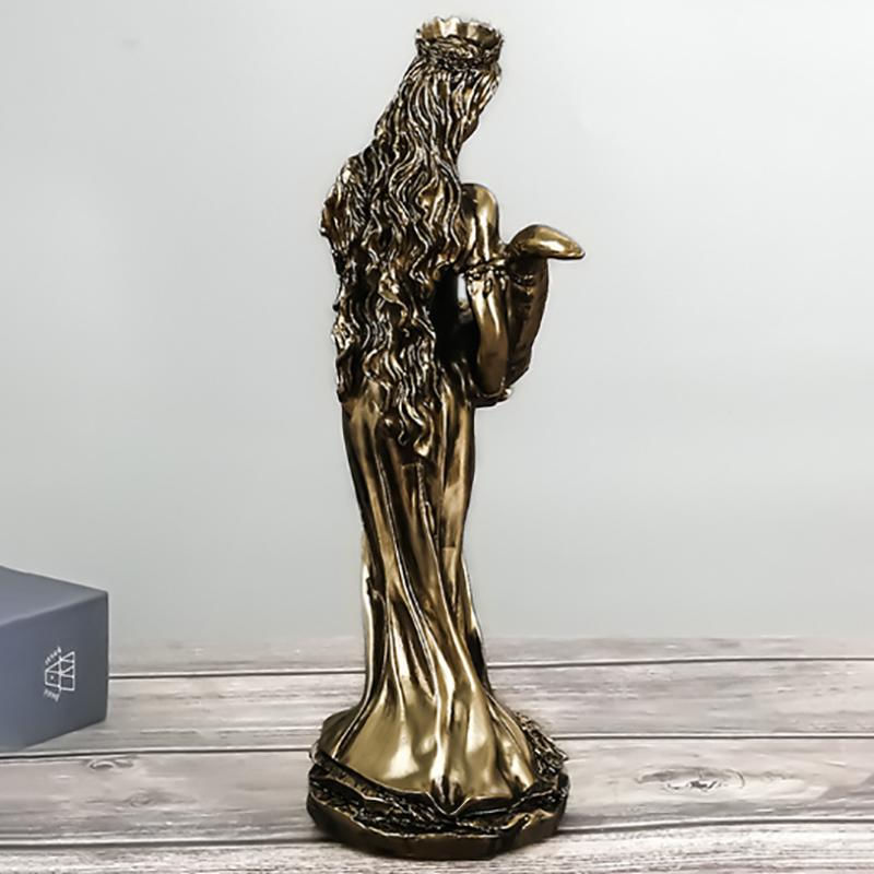 Estátua da Deusa da Riqueza em Resina - Ornamento para Casa e Escritório A2